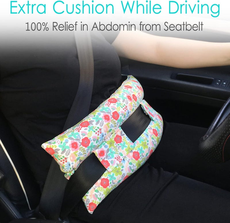 HapiPoppy Hysterectomy Pillow Abdominal Post Surgery Pillows with Pocket Comfort for Ice Heat Packs Tummy Tuck Belly Incision Recovery Seatbelt Gifts Women Patients (Camellia) - Image 4